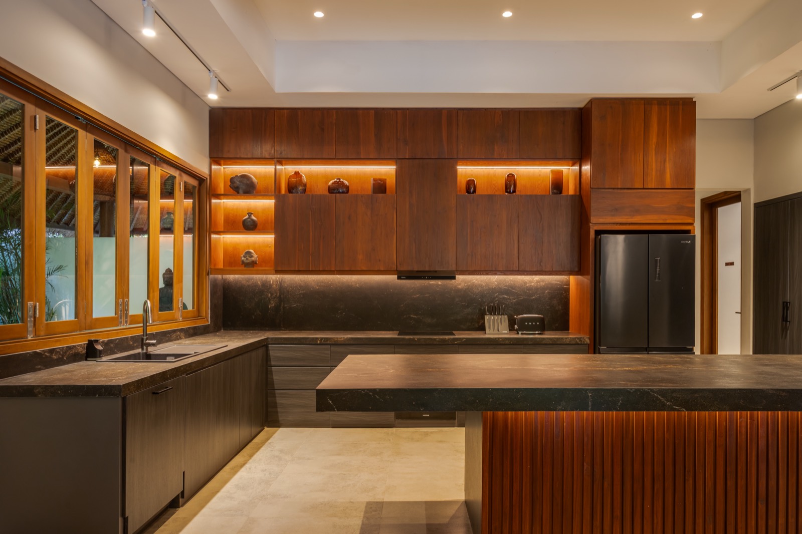 Dry kitchen — coffee station and storage