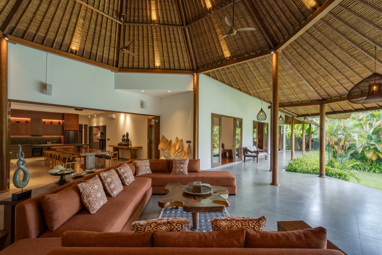 Open living — seating and fans