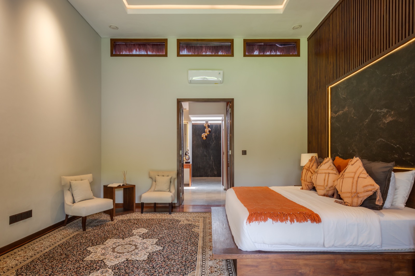 Master bedroom — wide view