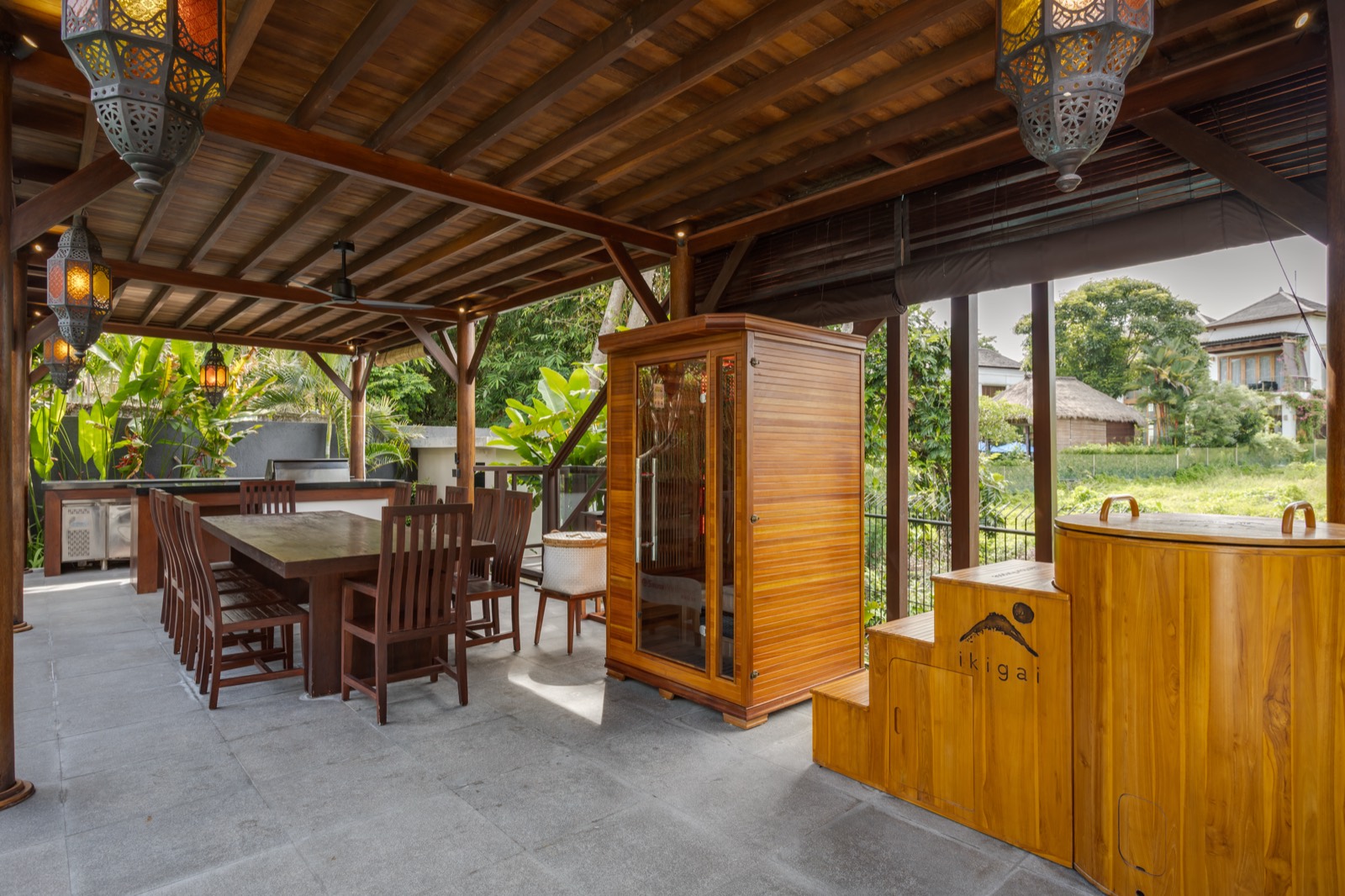 Pool deck and loungers